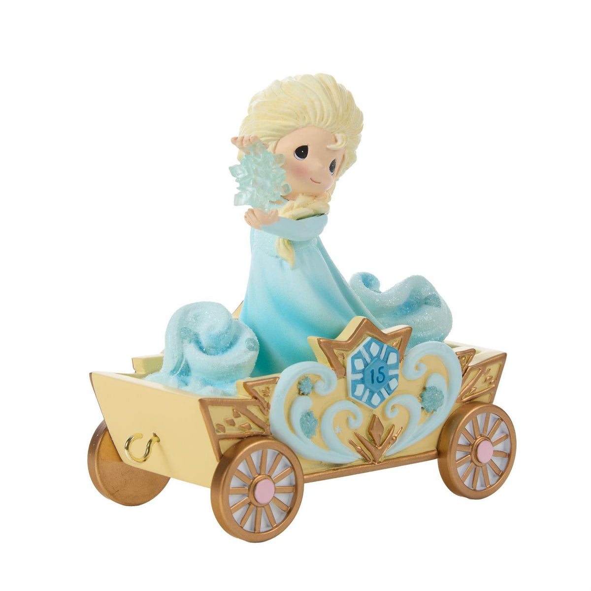 Princess Elsa holding a Snowflake on the Birthday Train