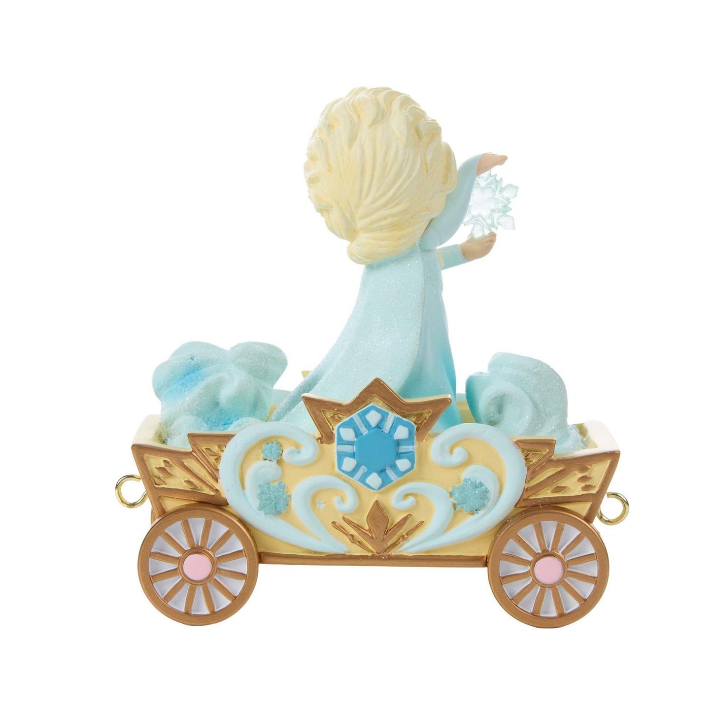 Princess Elsa holding a Snowflake on the Birthday Train