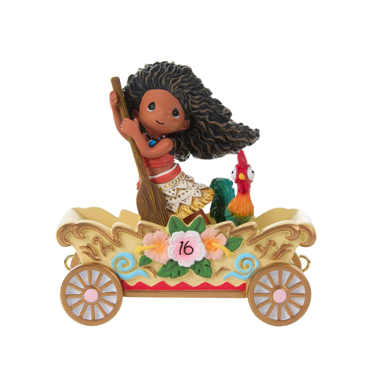 Moana and Heihei on the Birthday Parade Train