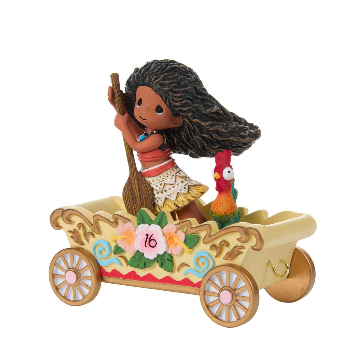 Moana and Heihei on the Birthday Parade Train