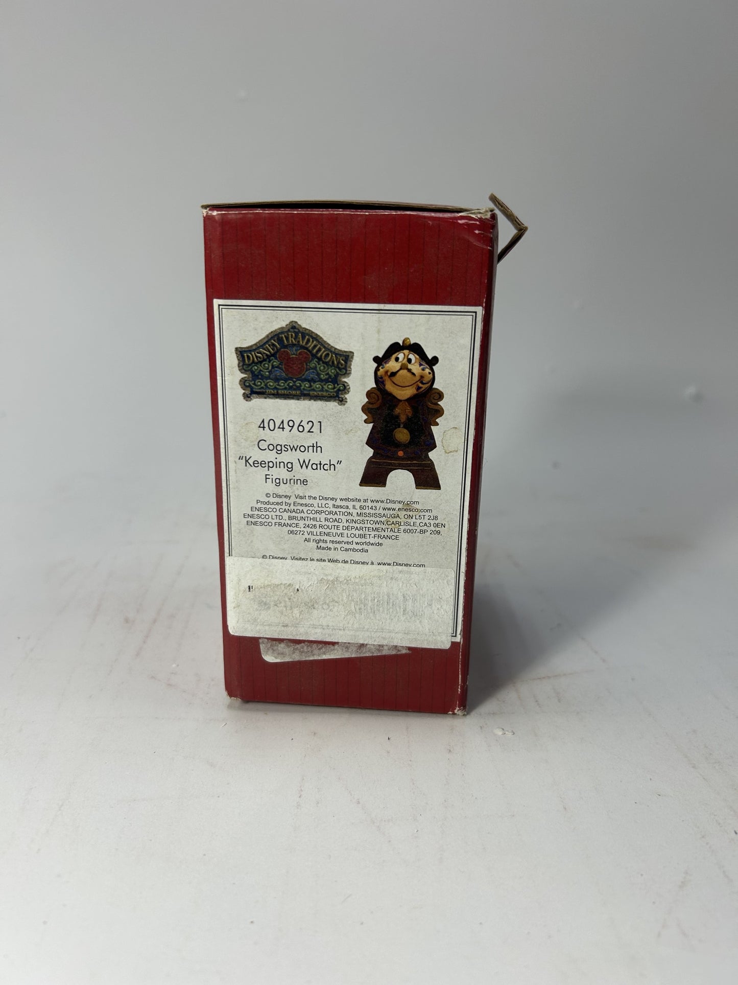 BOX DAMAGE - Keeping Watch - Disney Cogsworth Clock - Country N More Gifts