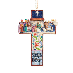 Cross Nativity Scene Ornament  - Country N More Gifts