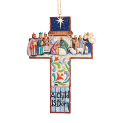 Cross Nativity Scene Ornament  - Country N More Gifts