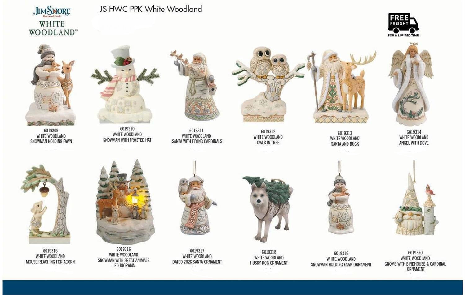 Jim Shore White Woodland Bundle - 2026 – Country N More Gifts