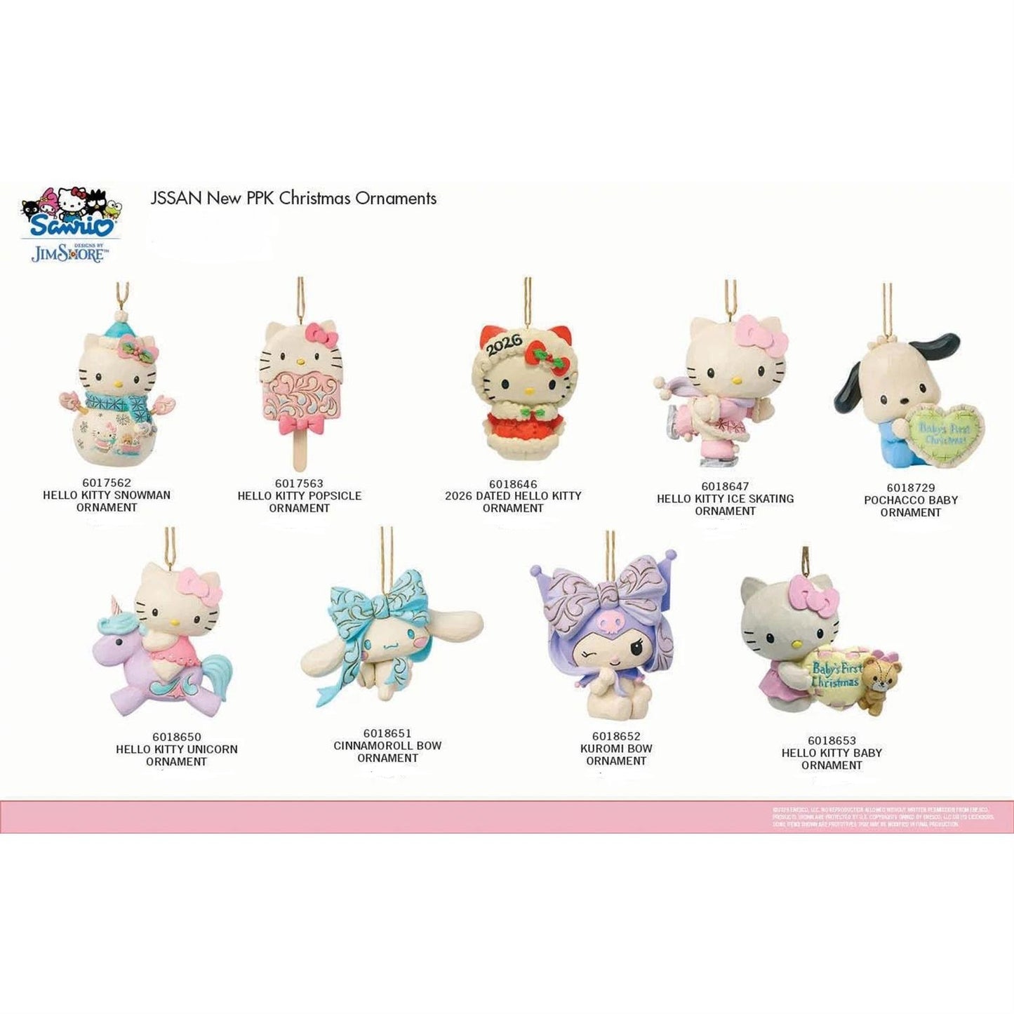 Jim Shore Sanrio Christmas Ornaments Bundle - 2026 - Country N More Gifts