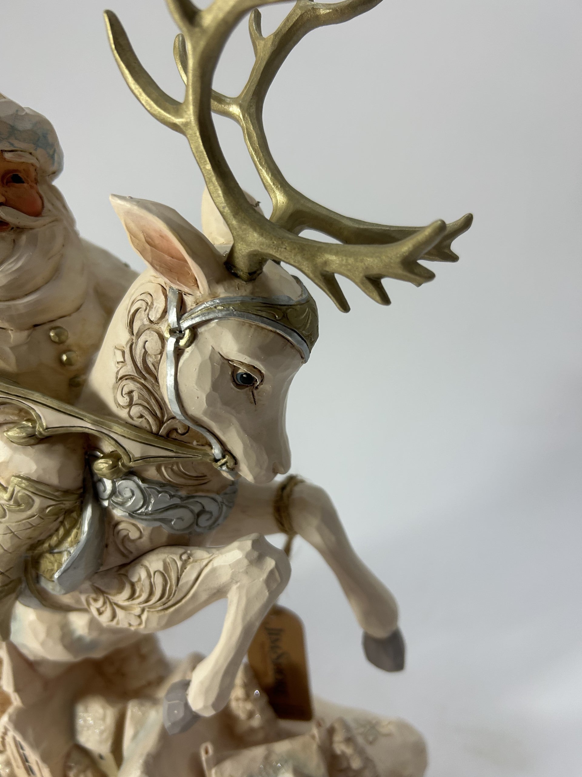 DAMAGED - Skyward Bound - Holiday Lustre Santa and Deer - Country N More Gifts