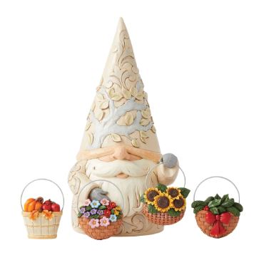 Gnome Statue with 4 Baskets - 16.5 Inches Tall  - Country N More Gifts