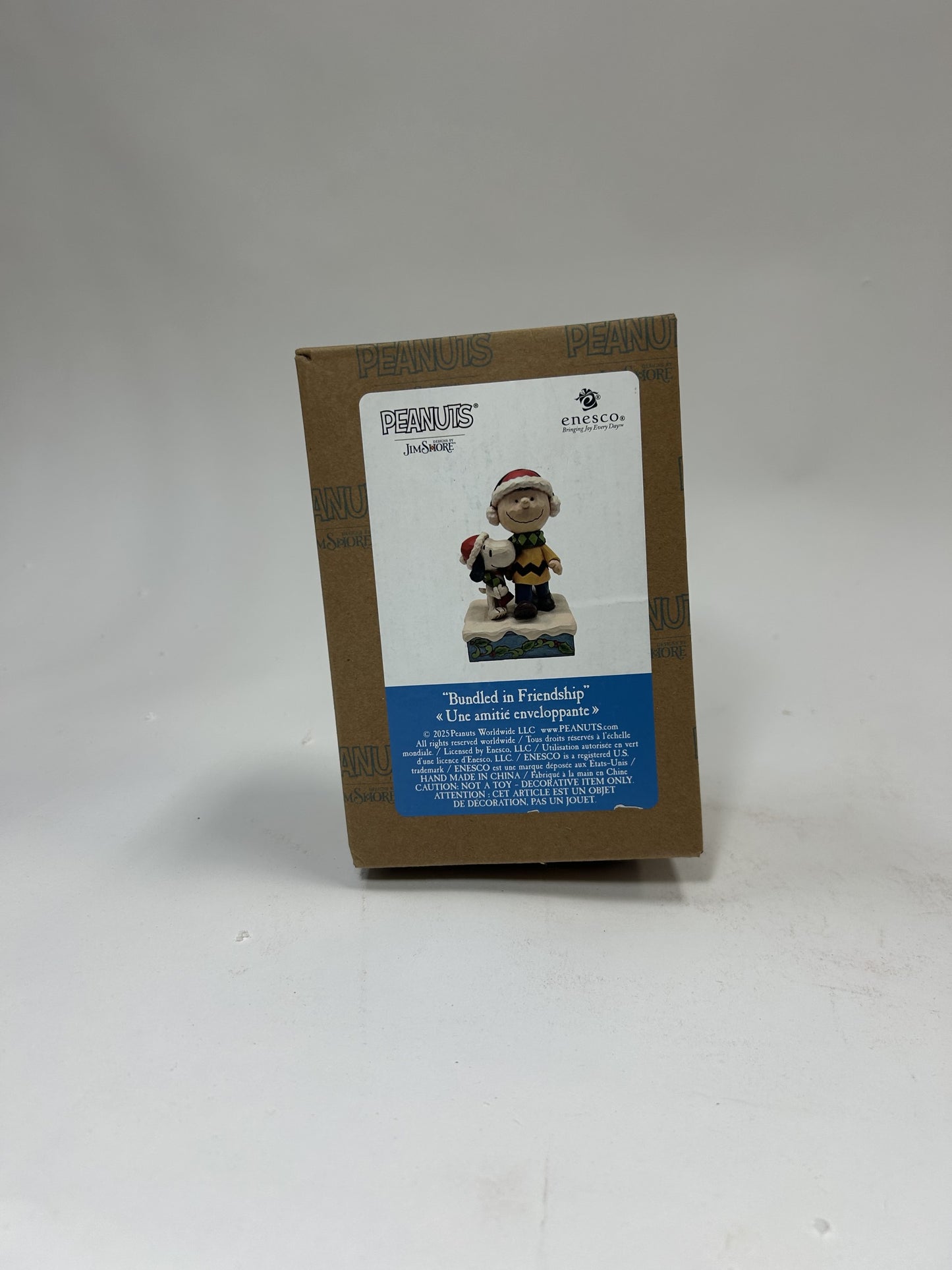 BOX DAMAGED - Bundled in Friendship - Charlie & Snoopy Wearing Scarf - Country N More Gifts