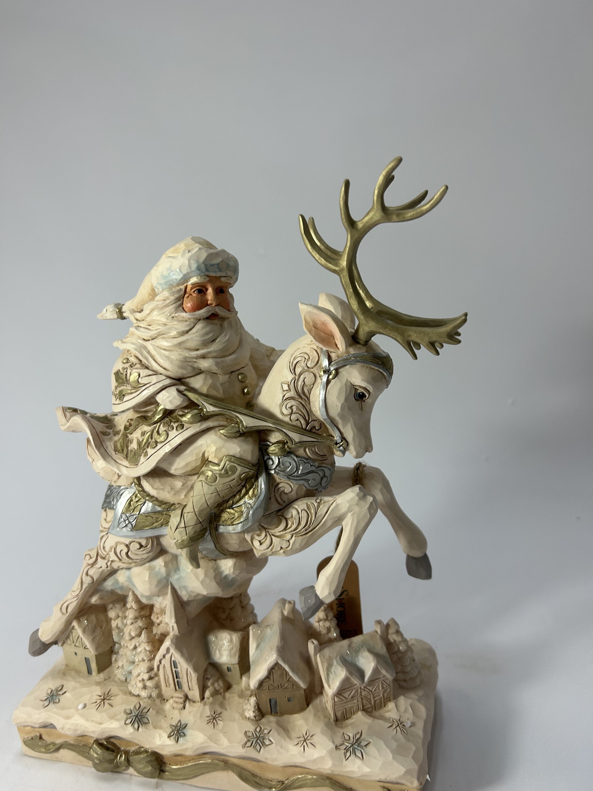 DAMAGED - Skyward Bound - Holiday Lustre Santa and Deer - Country N More Gifts