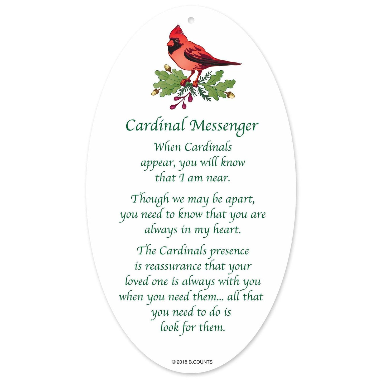 Acrylic Cardinal Ornament  - Country N More Gifts