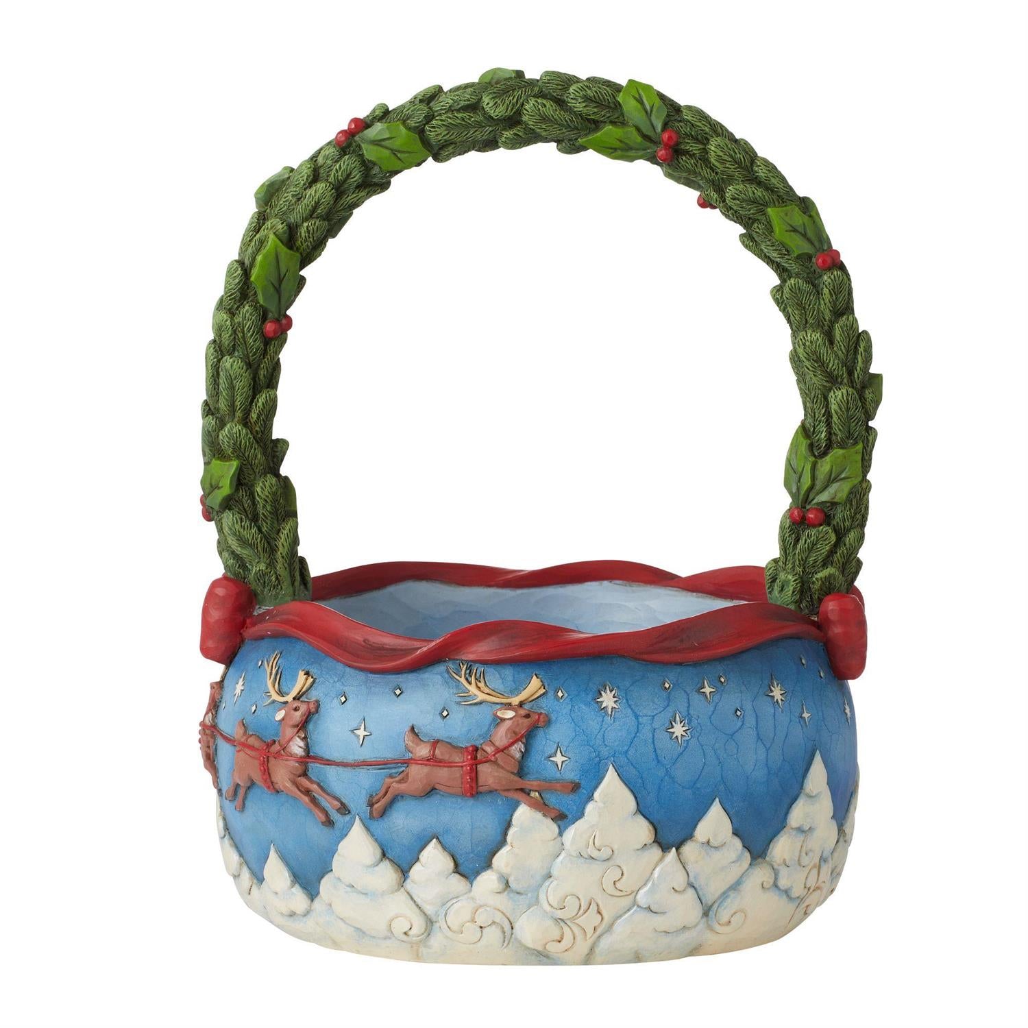 Set/4 Christmas Basket w/Ornament  - Country N More Gifts