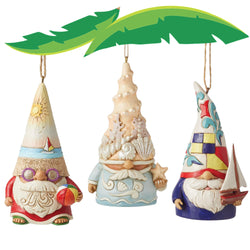 Coastal Gnomes Ornament Trio SET of 3  - Country N More Gifts