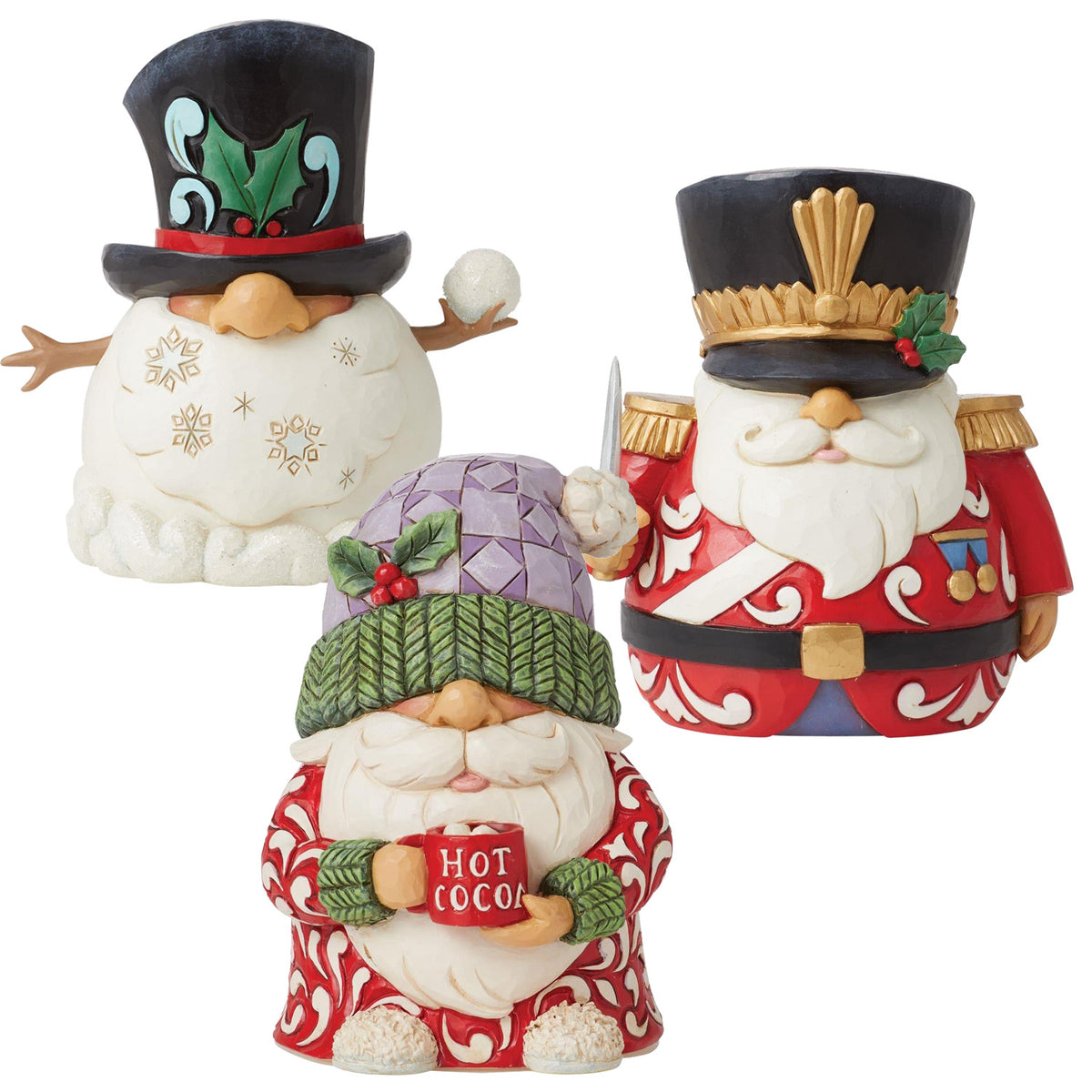 Christmas Gnome Trio SET of 3  - Country N More Gifts