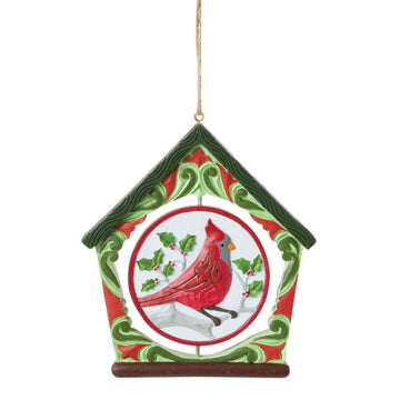Cardinal Bird House Promo Ornament  - Country N More Gifts