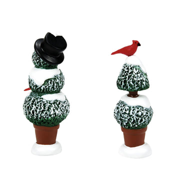 Cardinal Christmas Topiaries Set of 2  - Country N More Gifts