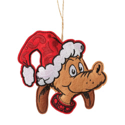 Felt Max in Santa Hat Ornament - Country N More Gifts