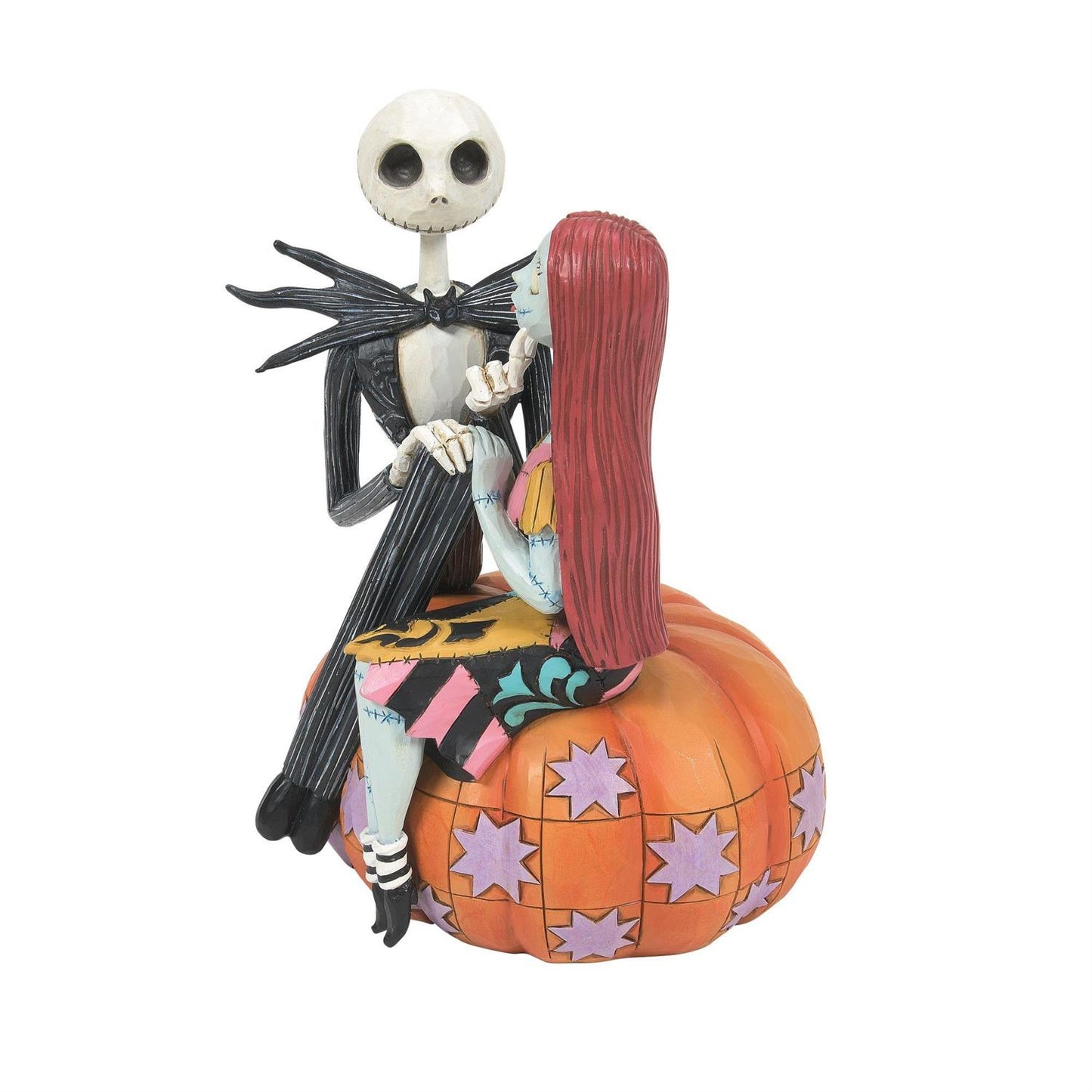 NO BOX - The Pumpkin King and Sally - Jack & Sally on Pumpkin - Country N More Gifts