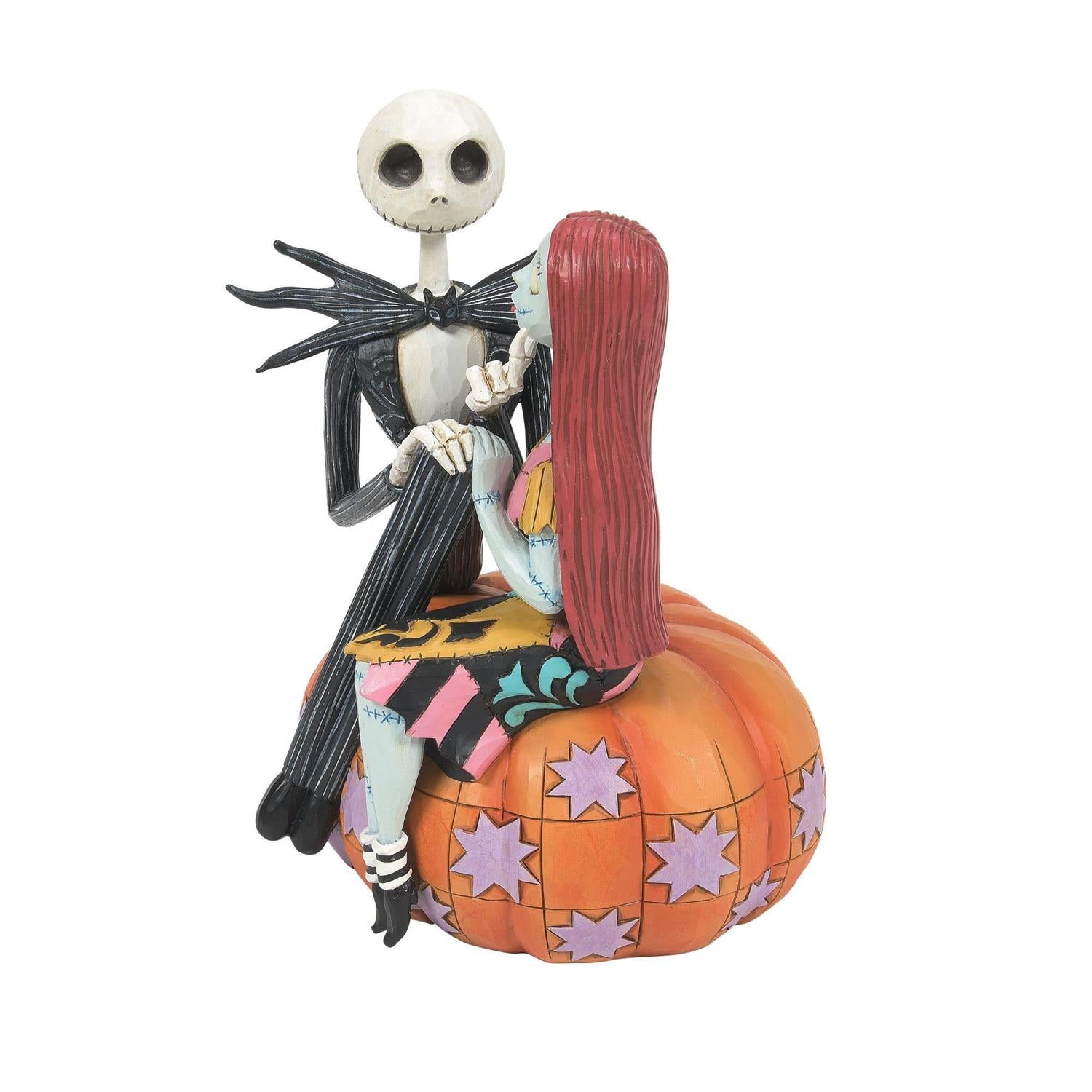 NO BOX - The Pumpkin King and Sally - Jack & Sally on Pumpkin - Country N More Gifts