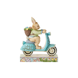 Scooting Towards Easter - Bunny on Scooter Fig  - Country N More Gifts