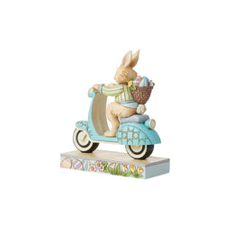 Scooting Towards Easter - Bunny on Scooter Fig  - Country N More Gifts