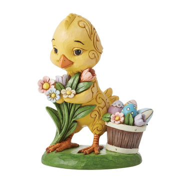 One Cute Easter Chick - Chick with Flowers Pint  - Country N More Gifts