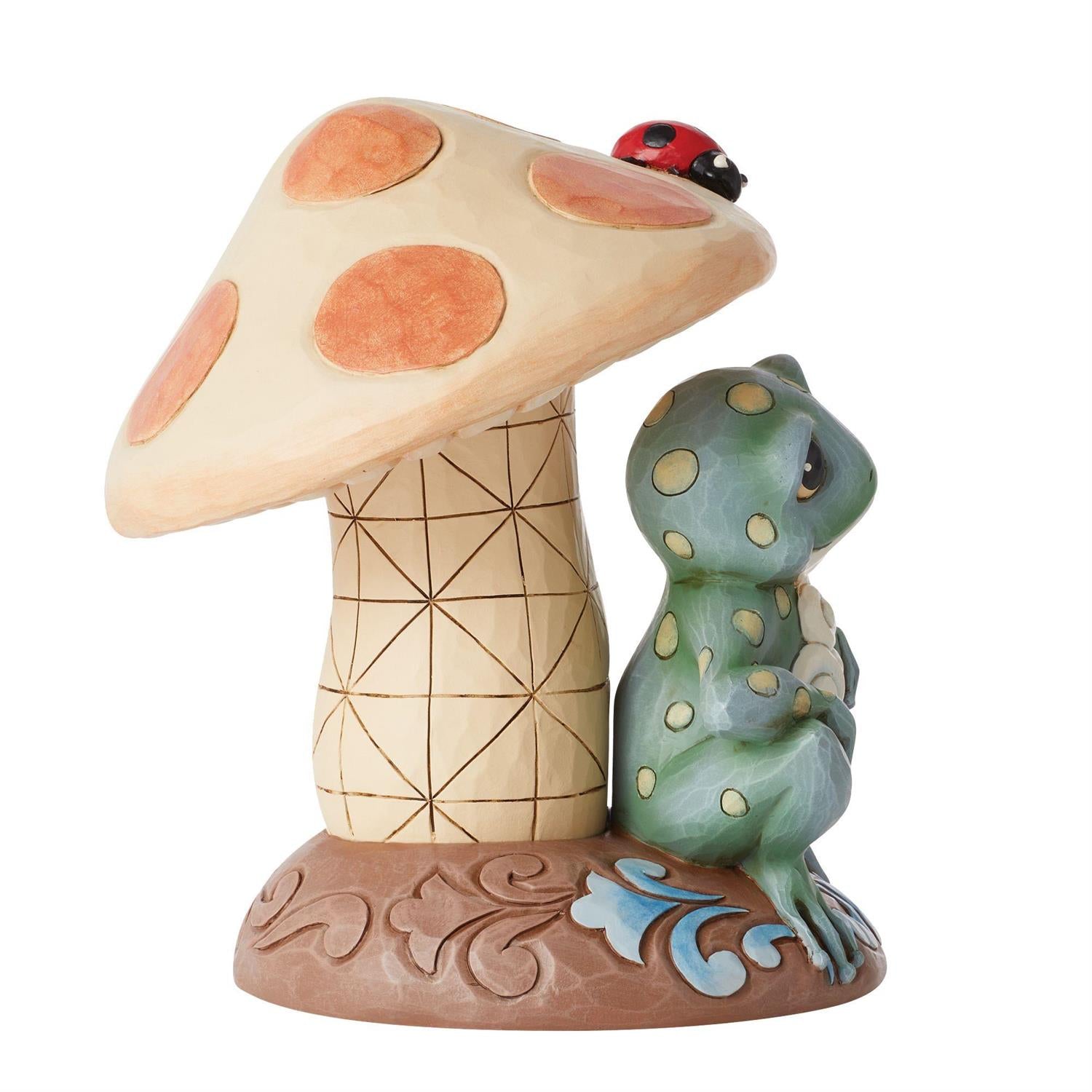 A Frog's Life - Frog Leaning on Mushroom Fig  - Country N More Gifts