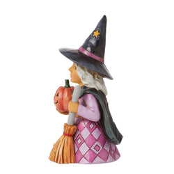 Mini Witch Holding Pumpkin  - Country N More Gifts