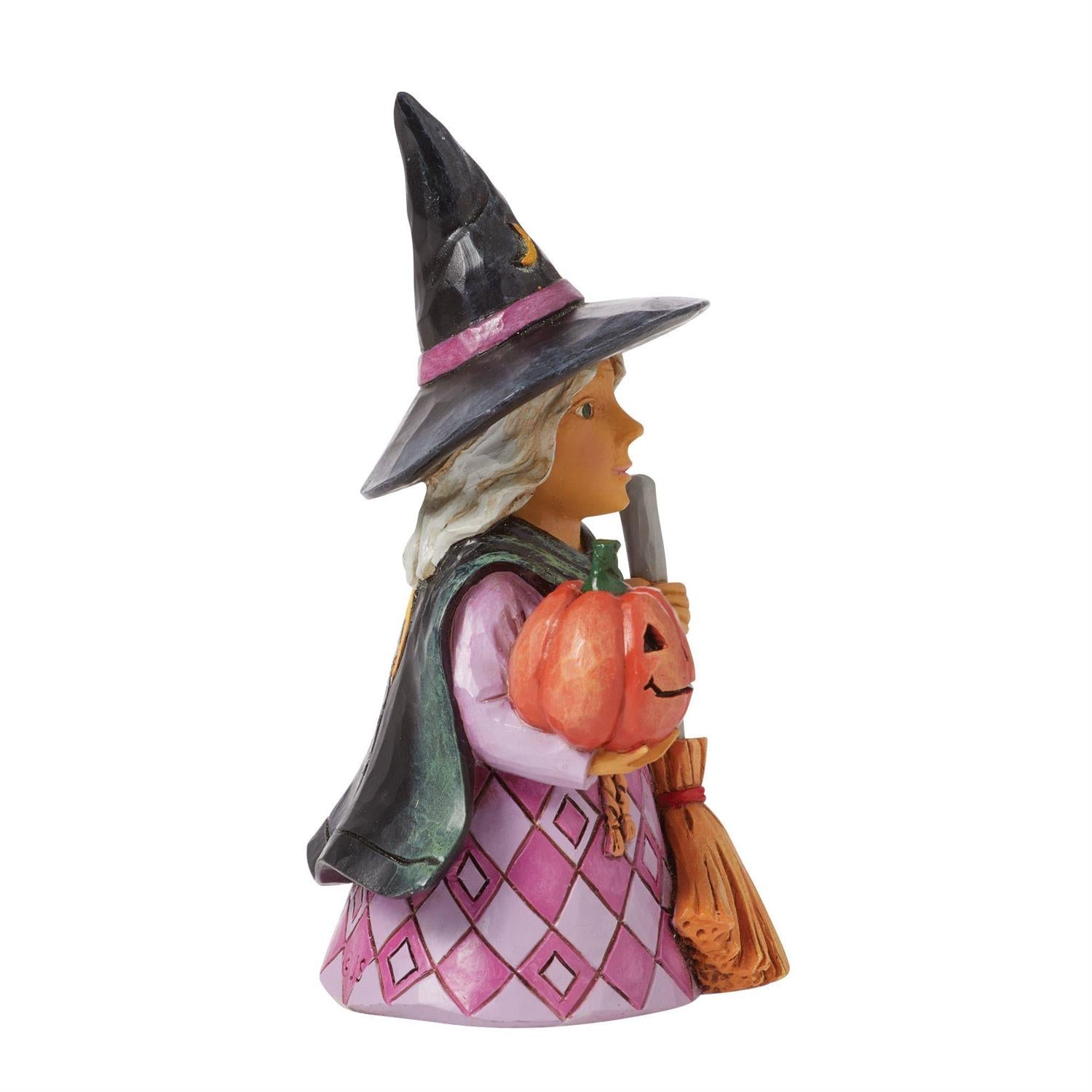 Mini Witch Holding Pumpkin  - Country N More Gifts