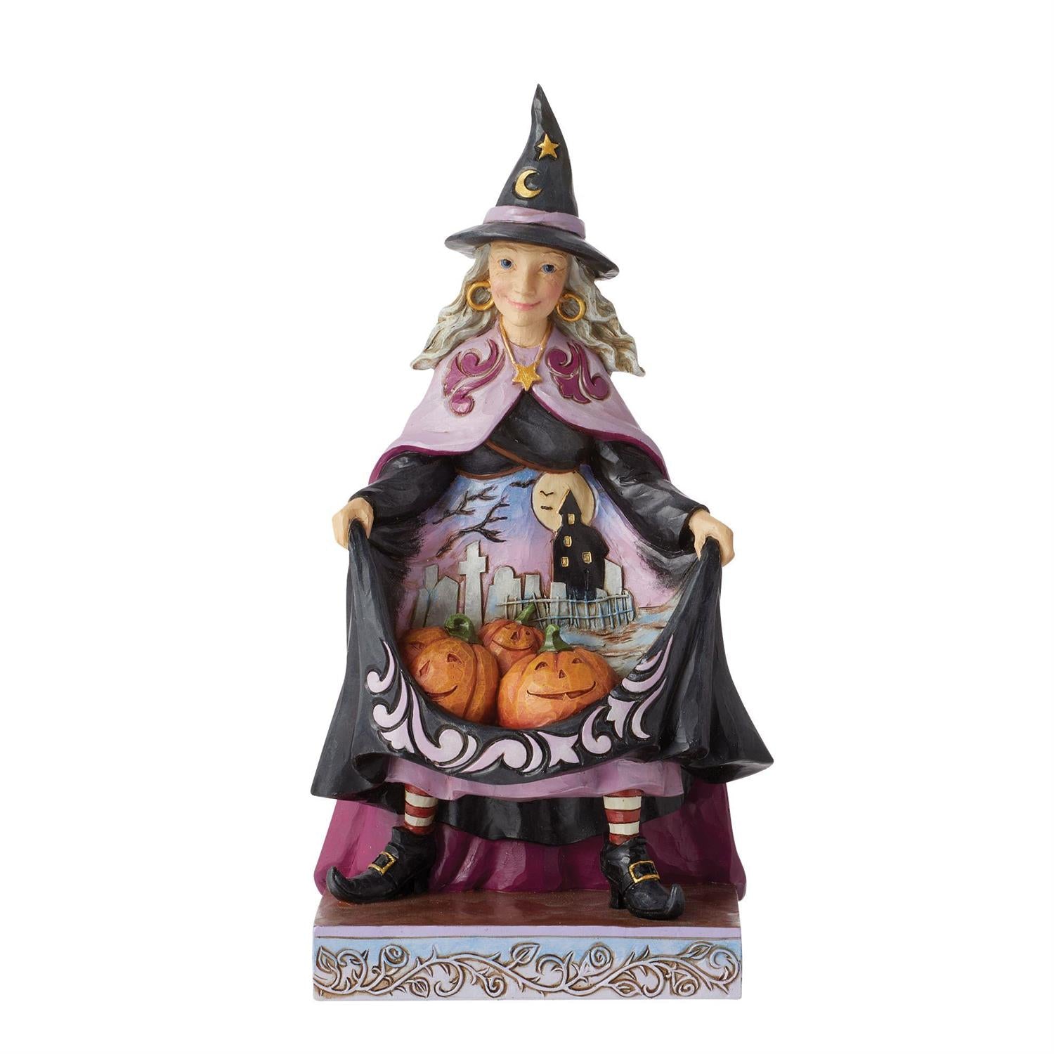 Wicked Spiced Pumpkins - Witch with Pumpkins Skirt Figurine  - Country N More Gifts