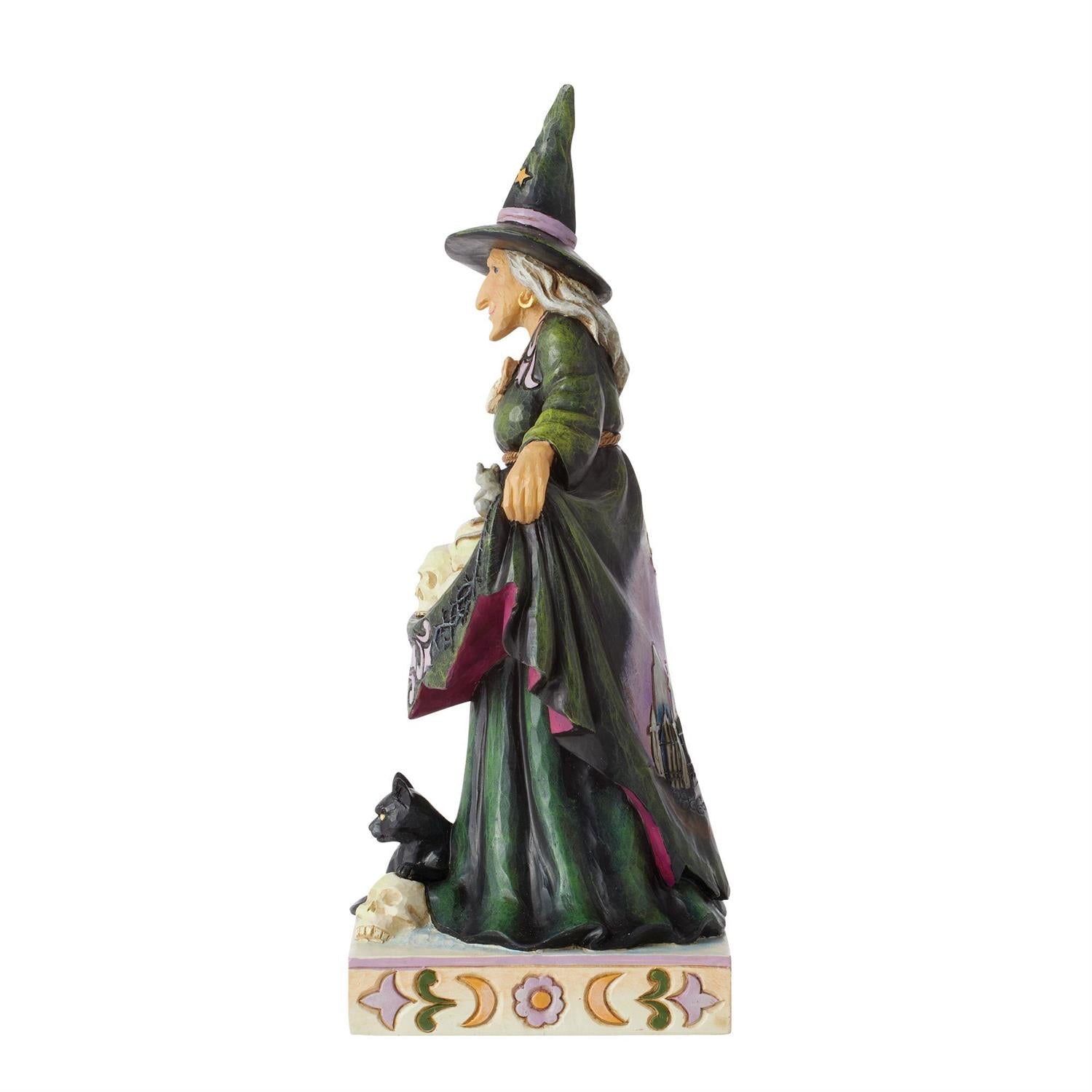 NO BOX - Wicked This Way - Scary Witch Skulls Skirt Figurine - Country N More Gifts