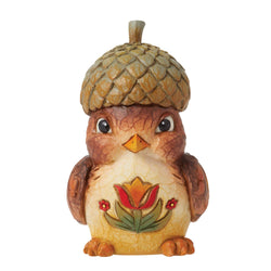 In a Nutshell - Bird with Acorn Hat Figurine  - Country N More Gifts