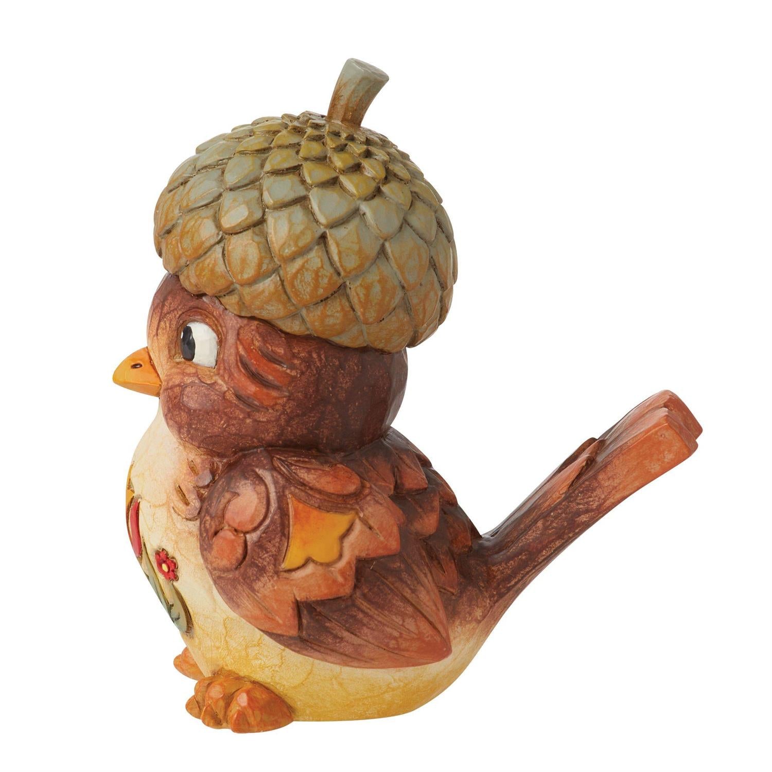 In a Nutshell - Bird with Acorn Hat Figurine  - Country N More Gifts