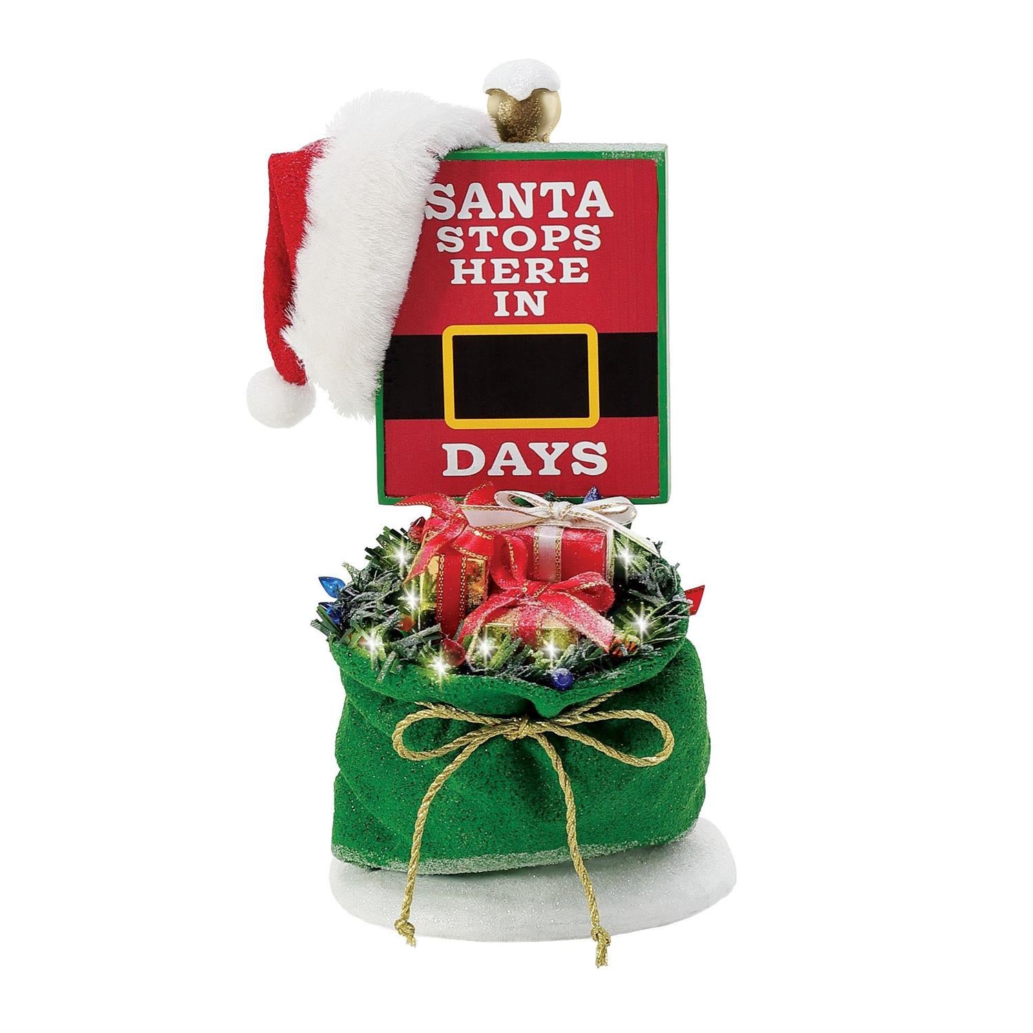 Santa Stops Here Sign  - Country N More Gifts