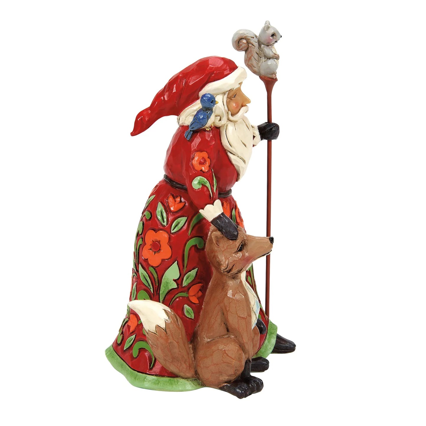 Santa's Woodland Friends - Santa with Fox Figurine - Country N More Gifts
