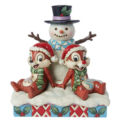 Snow Much Fun - Chip and Dale with Snowman  - Country N More Gifts