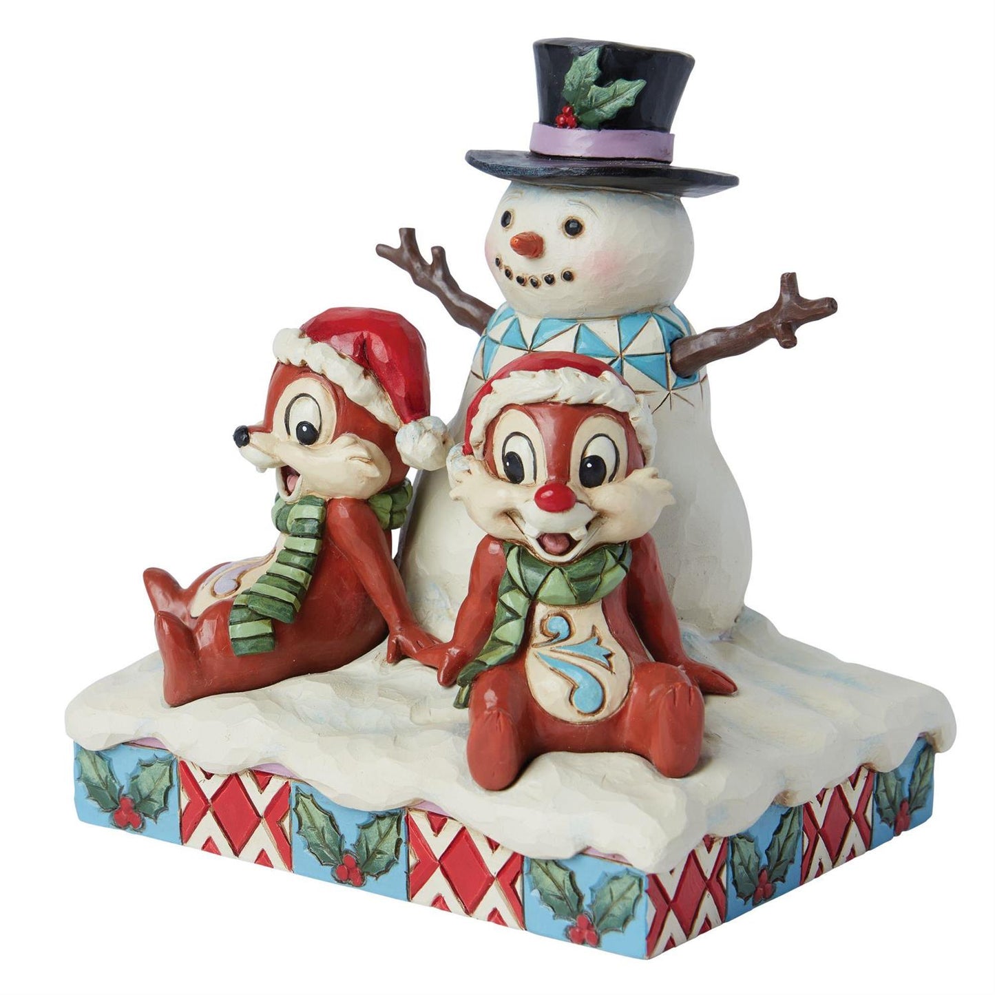 Snow Much Fun - Chip and Dale with Snowman  - Country N More Gifts