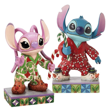 Angel and Stitch Pajama Figurine Value SET of 2  - Country N More Gifts