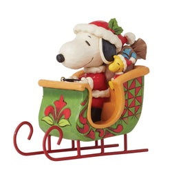 Snoopy & Woodstock in Sleigh  - Country N More Gifts