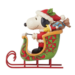Snoopy & Woodstock in Sleigh  - Country N More Gifts