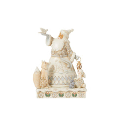 Woodland Santa Holding Dove Fig  - Country N More Gifts
