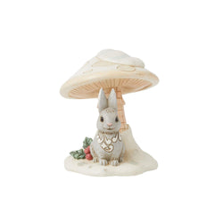 Woodland Bunny Mushroom Figurine  - Country N More Gifts