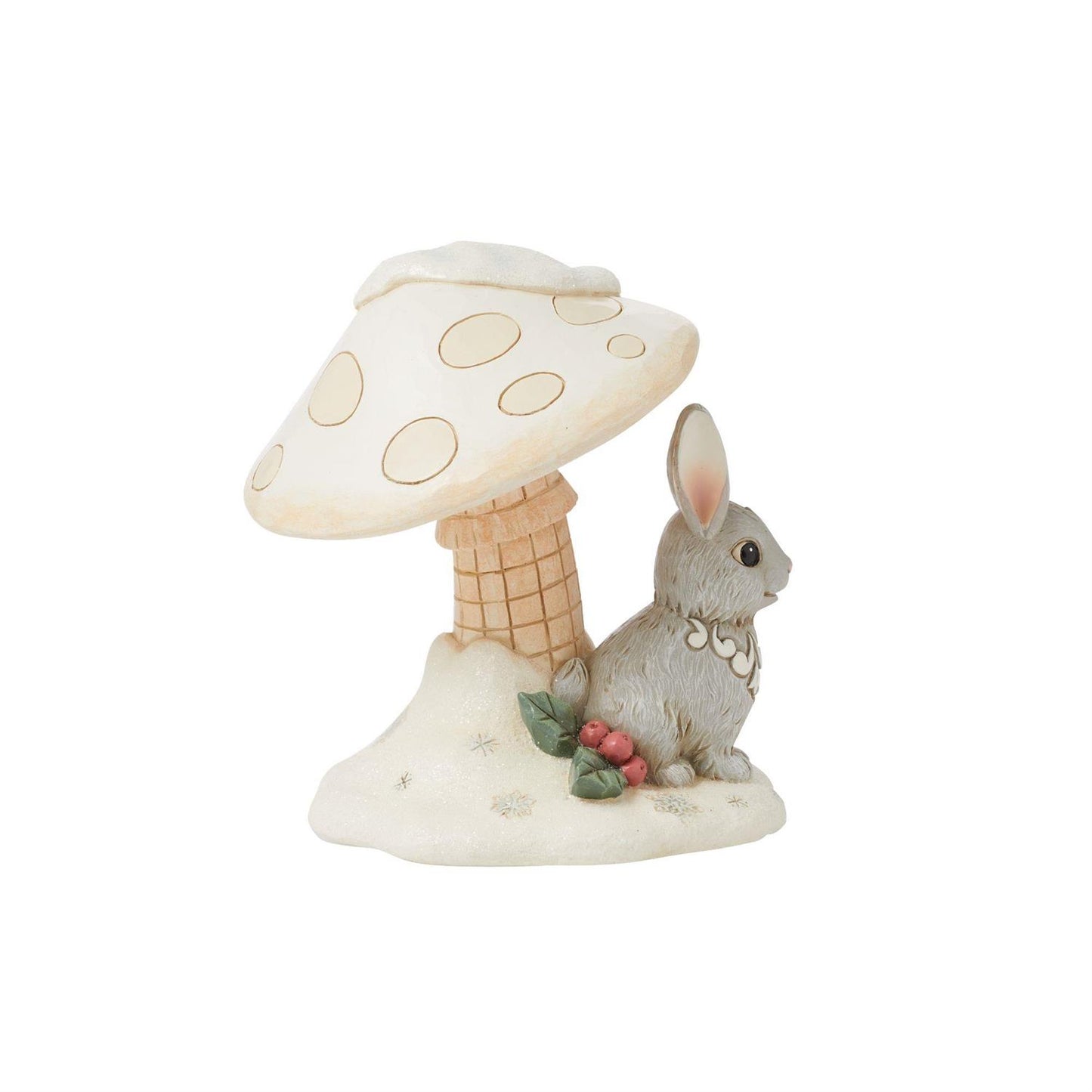Woodland Bunny Mushroom Figurine  - Country N More Gifts