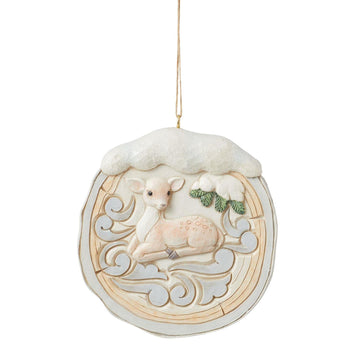 Woodland Birch Bark Fawn Scene Ornament  - Country N More Gifts