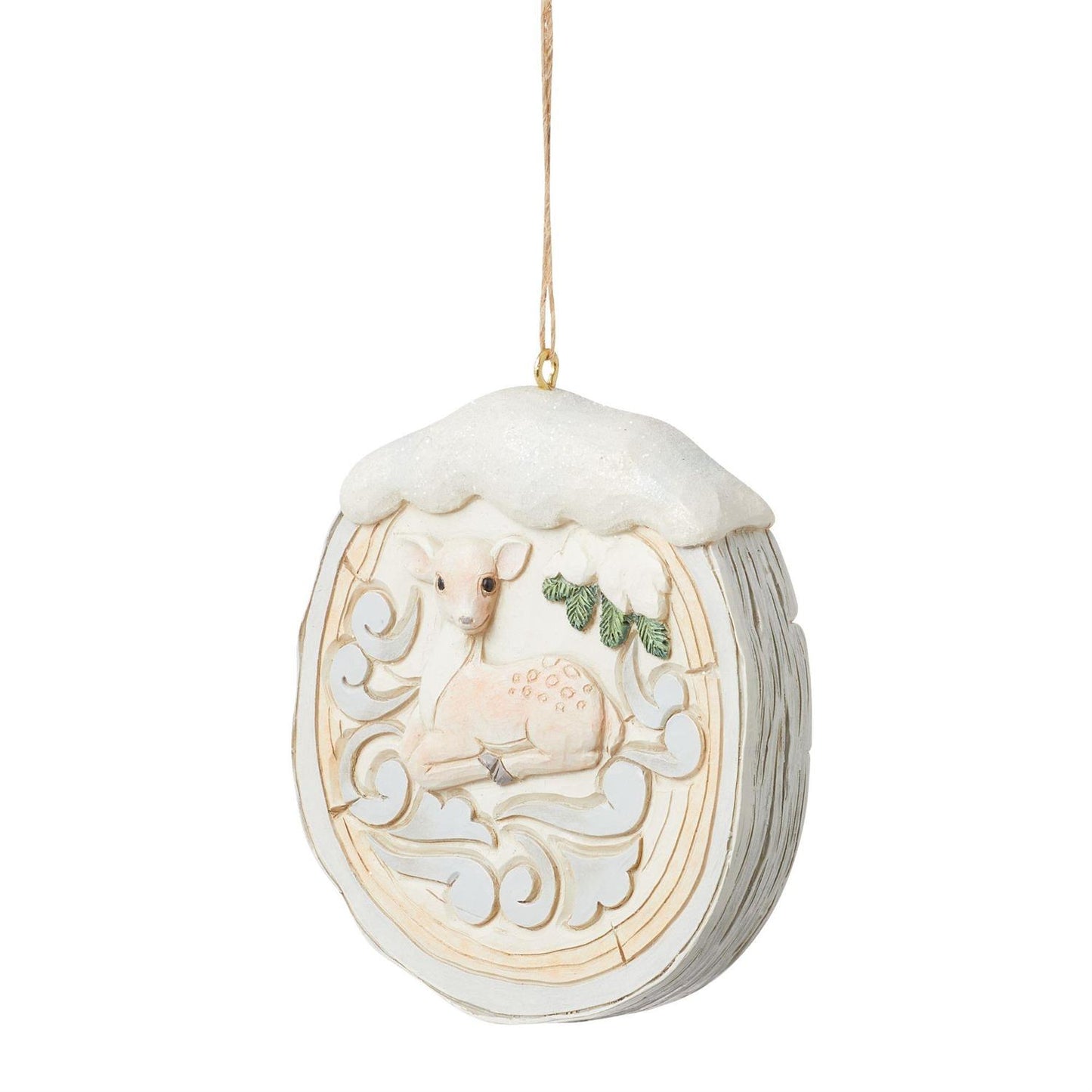 Woodland Birch Bark Fawn Scene Ornament  - Country N More Gifts