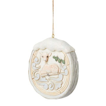 Woodland Birch Bark Fawn Scene Ornament  - Country N More Gifts