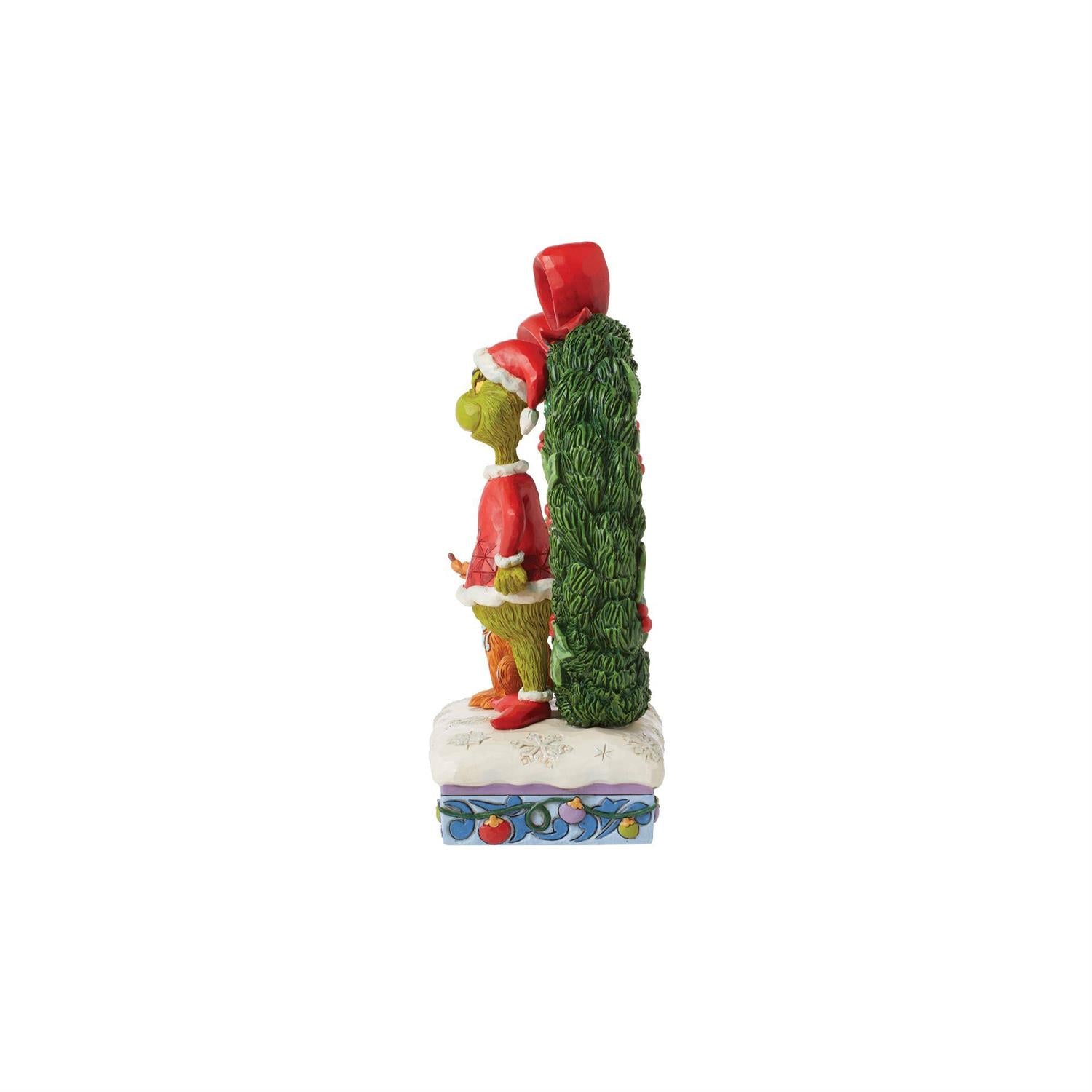Grinch & Max in Wreath Figurine  - Country N More Gifts