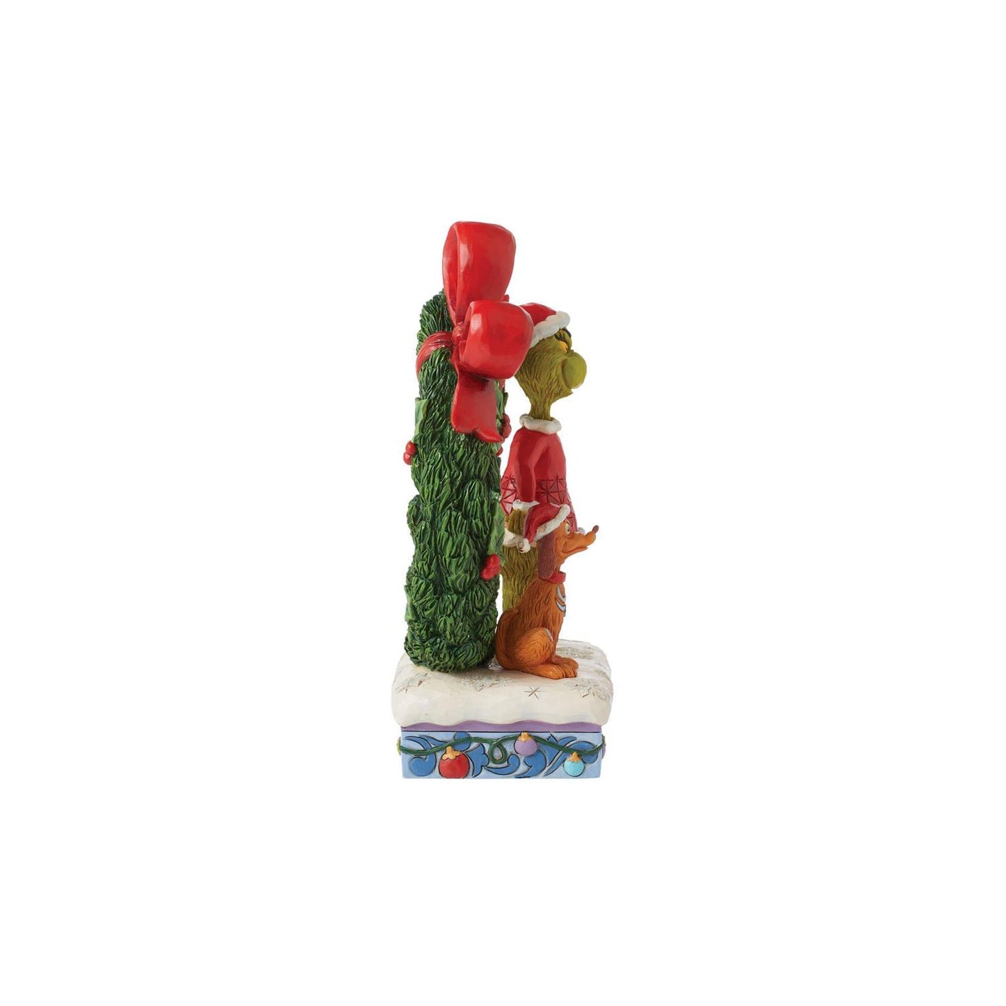 Grinch & Max in Wreath Figurine  - Country N More Gifts