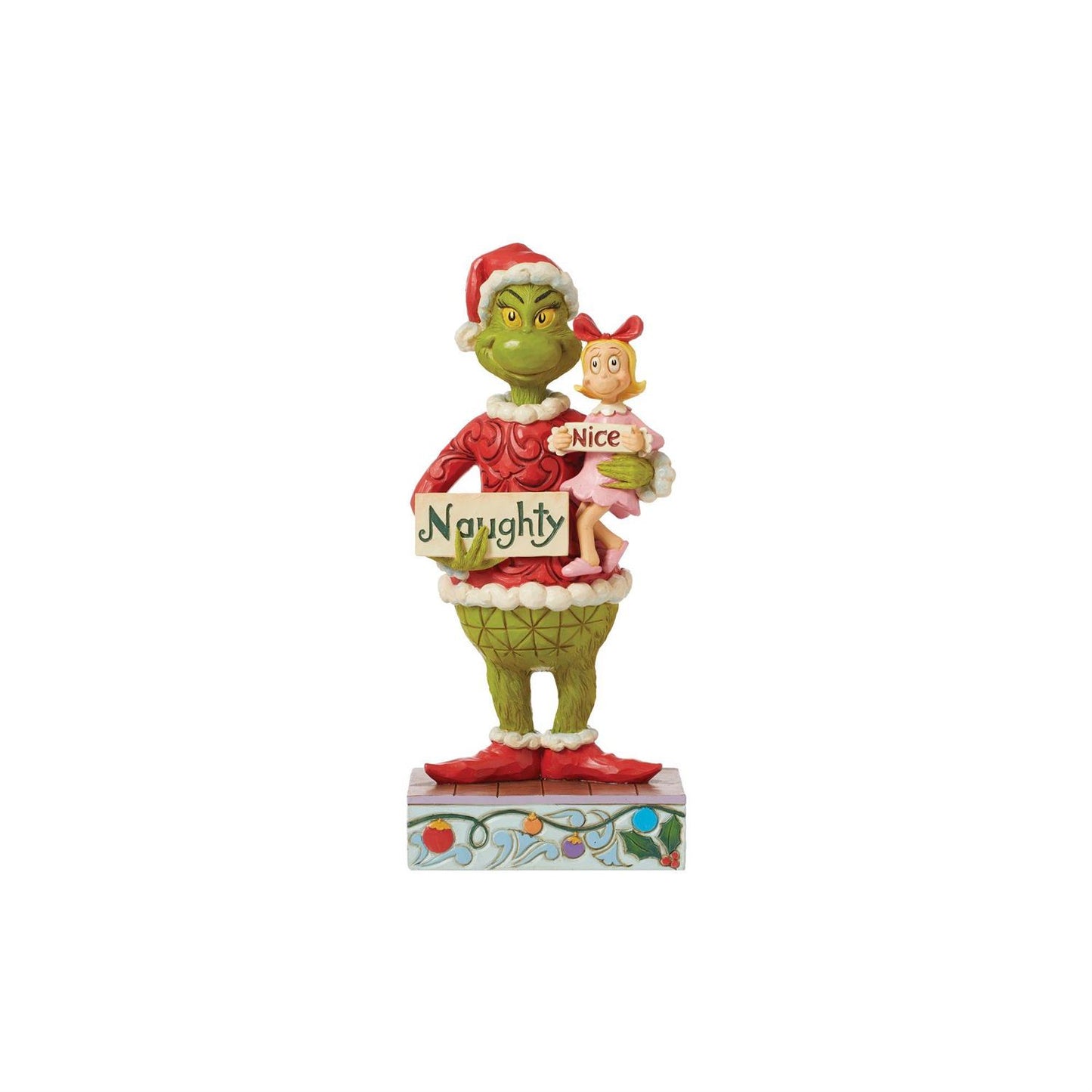 Grinch & Cindy Hold Sign Fig  - Country N More Gifts