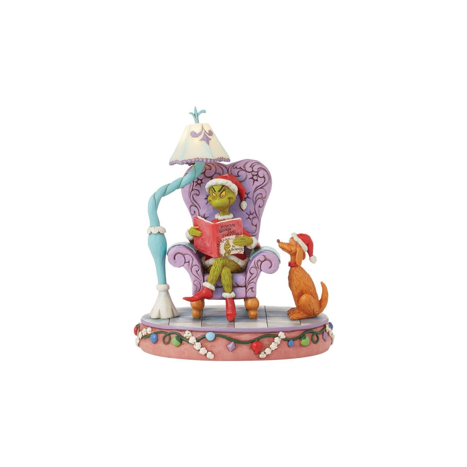 Grinch in Chair with Lamp  - Country N More Gifts