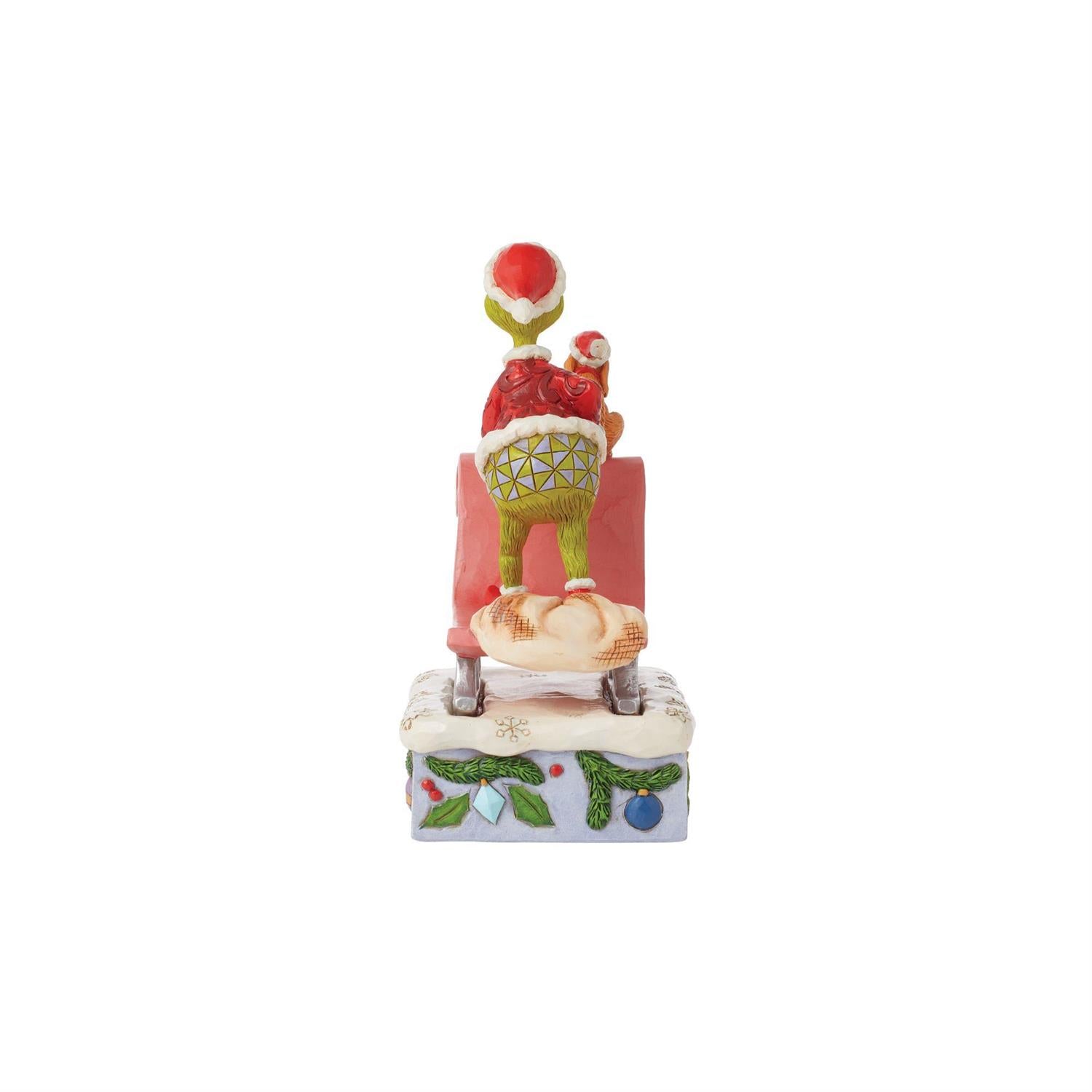 Grinch and Max on Sled  - Country N More Gifts